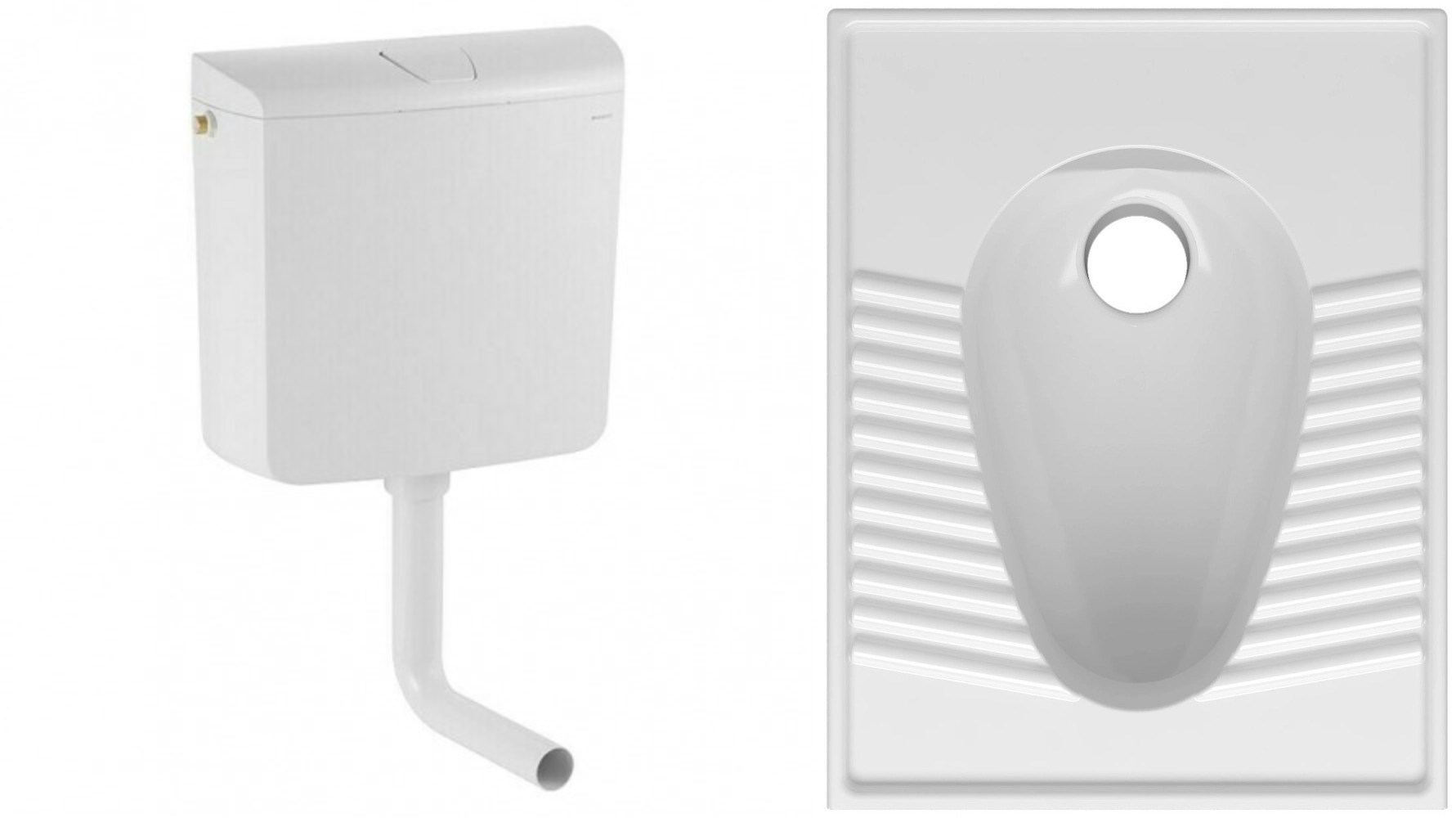 Чаша Генуя RJ RJCE000-01 + Бачок для унітаза Geberit Rio 136.6